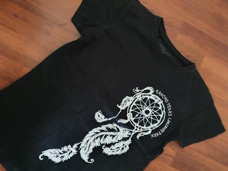 Čierne bavlnené tričko top stav veľ. s, 140