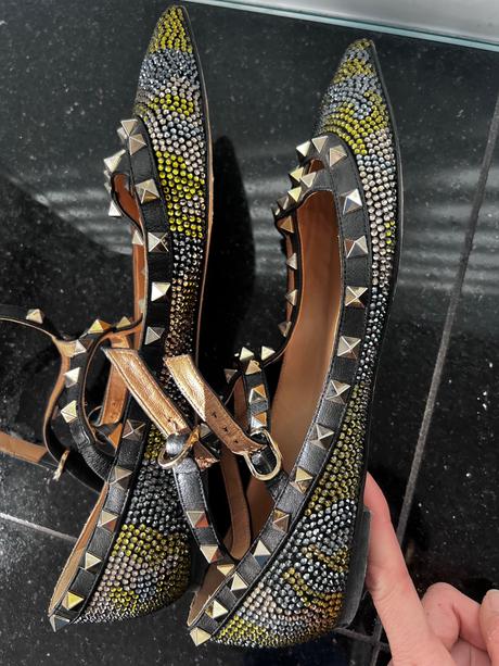 Valentino gavarani full crystals balerinas 39.5, 39