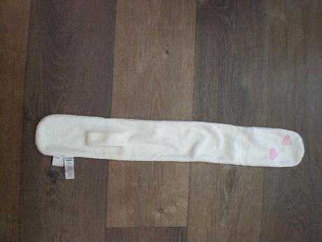 Biely šálik so srdiečkami uni veľkosť 0-3roky, lupilu,86