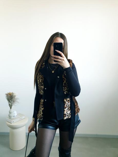 Leo vesta s kožušinou s, s