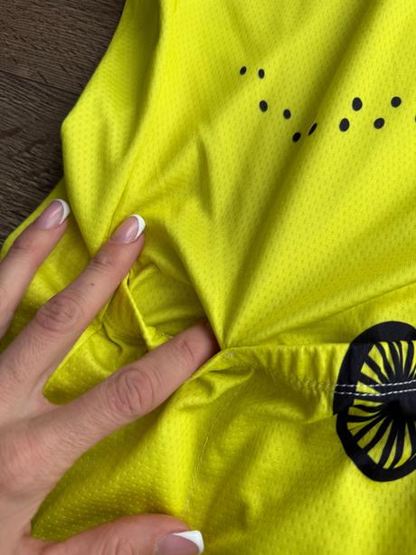 Nenosené žlté tričko na cyklistiku, veľ. s, s