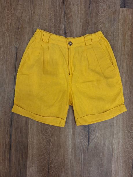 Ľanové kraťasy lietajky od vtáčatko, m