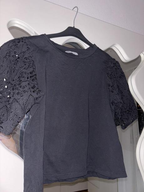 Top s madeirovymi rukávmi s/m, zara,s