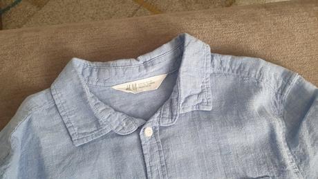 Košeľa bledomodrá, h&m,140