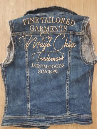 Znackova jeansova vesta mayo chix.xs-s, mayo chix,s