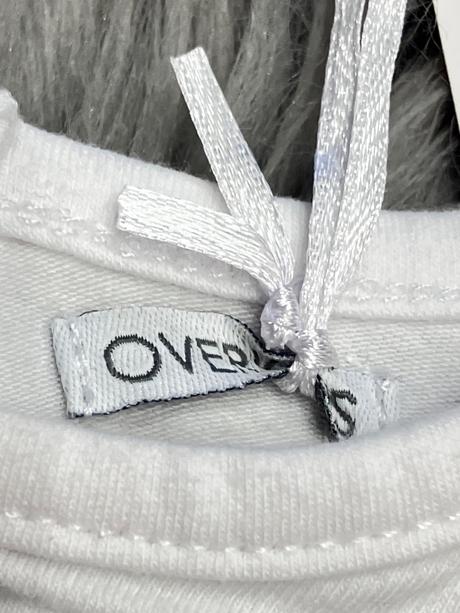 Dievčenské biele tričko s tylom overkids (80-86), 80 / 86