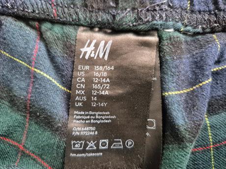 Pyžamové nohavice, h&m,158