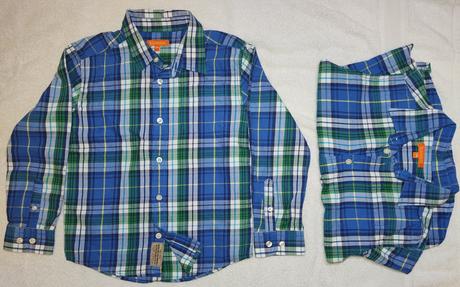 2x flanelová košeľa, ovs, 128, ovs,128