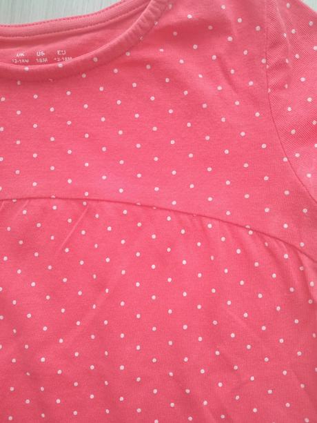 Dievčenské bodkované tričko f&f (12-18mes.), f&f,86