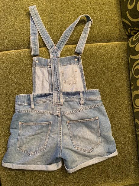 Kantárové riflové šortky, h&m,146