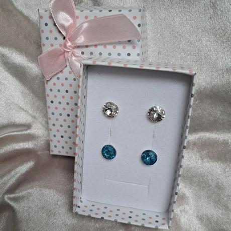 Strieborné náušnice rivoli, swarovski