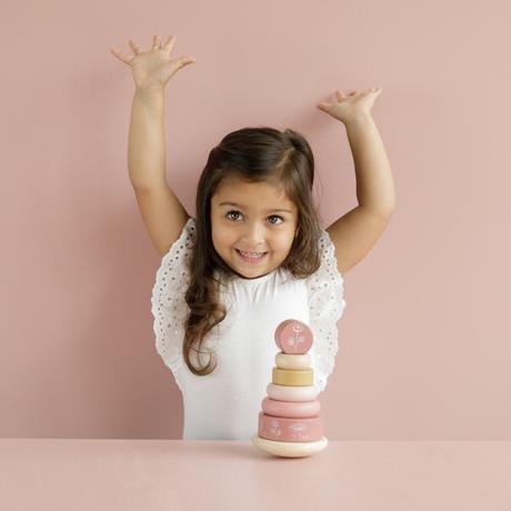 Little dutch nasadzovacie krúžky pink flowers 7012, 