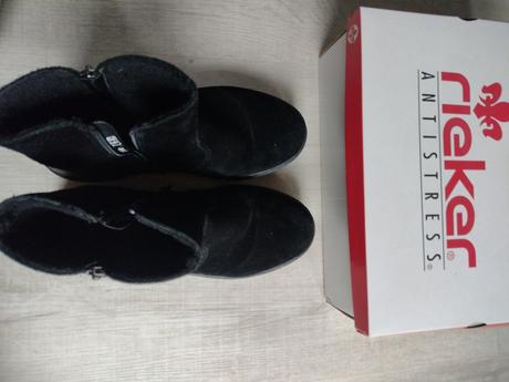 Kožené topánky zateplené (riekertex), rieker,39