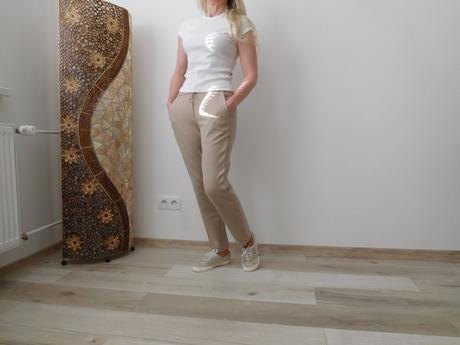 Comma nohavice dámske 38, s lémom po boku,, 38