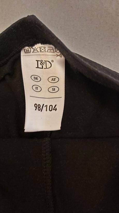 3/4 čierne legíny 98/104, 98