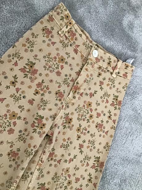 Kvetované marine džínsy 146-152cm, zara,146