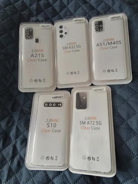 Covery  zadné priesvitné na samsung a21s s10 a51, 