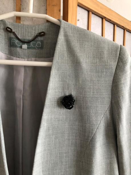 Šedé sako vintage, s