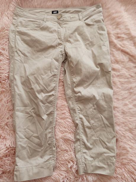 Béžové 3/4 nohavice, h&m,46