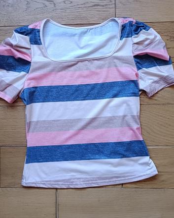 Tričko s nariasenymi rukávmi, m