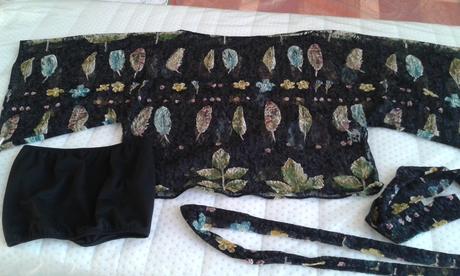 Spoločenská blúzka + bandeau + opasok, 38