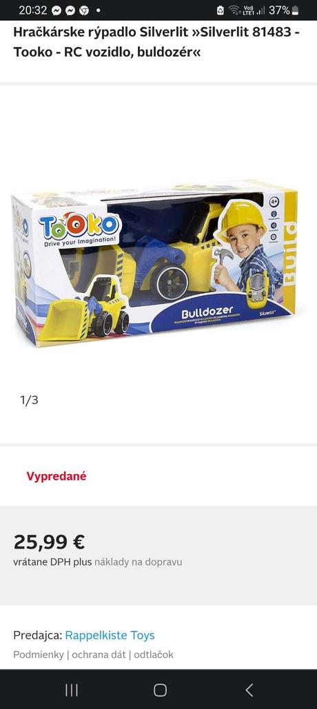 Tooko buldozér, báger na diaľkové ovládanie,