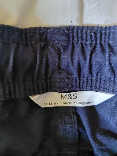 Tenké nohavice m&s vel 11-12 r modré, marks & spencer,152