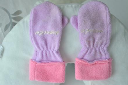 Ružové flísové rukavičky smile-74/80, 74