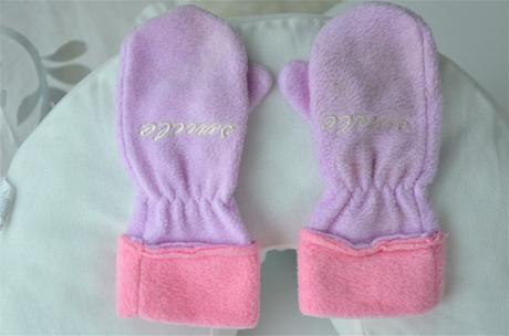 Ružové flísové rukavičky smile-74/80, 74