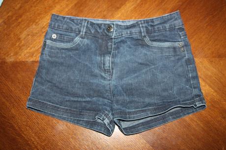 3x riflové šortky, zara,140