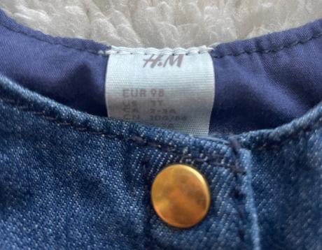 Tmavomodre riflove saty h&m, h&m,98