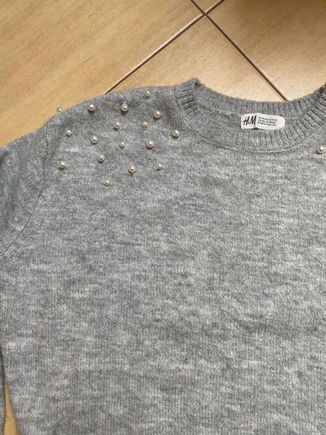 Sveter s koralikmi, h&m,146