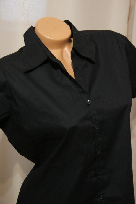Čierna bavlnená košeľa, l, l