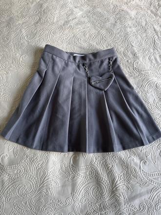 Tepla sklamaná sukňa s vreckom srdiečko, reserved,146