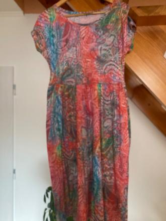 Farebné tenké šaty 38, 38