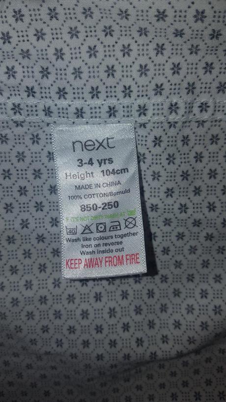 Frajerská košeľa next na 3-4 roky, next,104