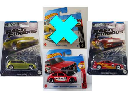 Hot wheels - honda - fast & furious,