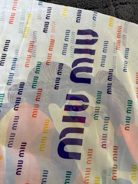 Hodvábny šál miu miu, l