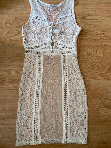 Biele čipkované šaty, tally weijl,xs