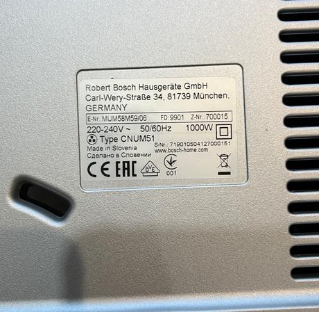 Bosch mum 58m59 1000w kuchynsky robot, bosch