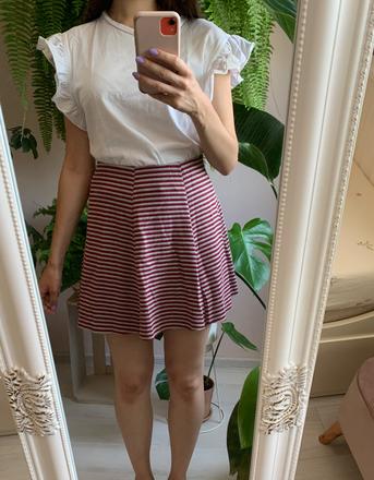 Pásikavá mini sukňa, bershka,s