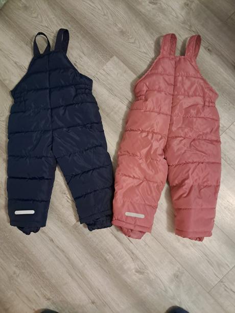 Teplé vatované oteplováky dvojičky chlapec dievca, 92