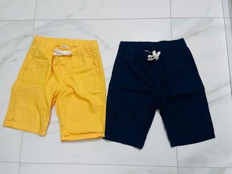 Zlte a modre kratke nohavice, zara,134