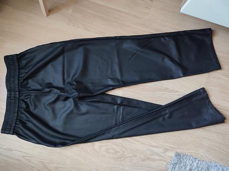 Nohavice z imitacie kože, only,l