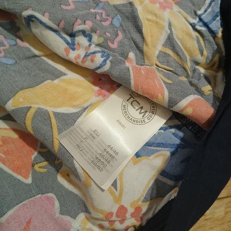 Tmavomodrý kvetovaný župan, tchibo,44