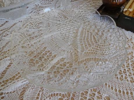 Brúsené sklo, misa váza vázička, 