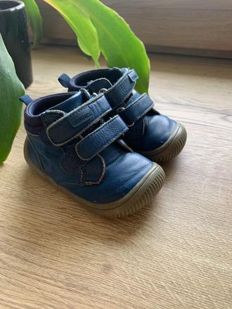 Detské barefoot modré kožené topánky tendo marine, protetika,19