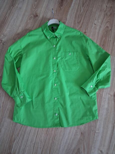 Zelená oversize košeľa, h&m