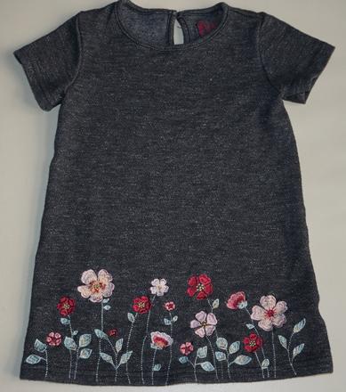 98 saty s vysivanymi kvietkami,2-3 r,, primark,98