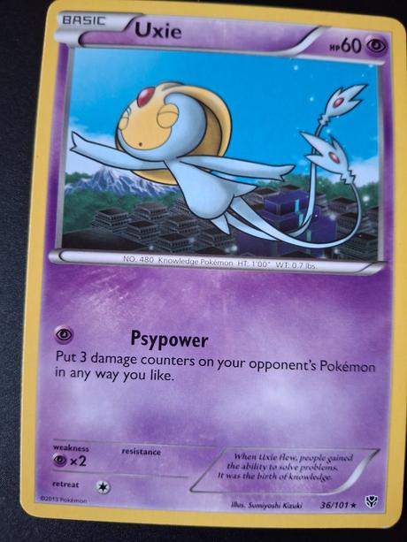 Pokémon karta uxie psypower 2013 36/101,
